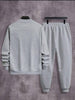 2 pcs fleece plain zipper track suit