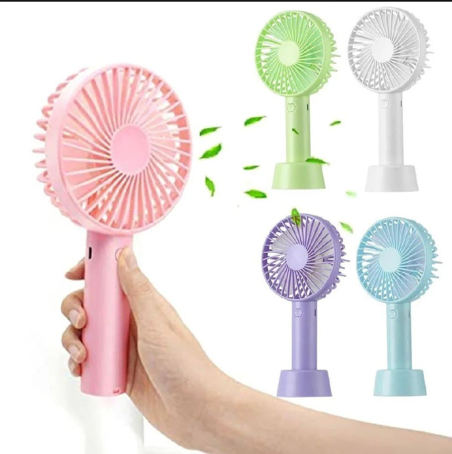 Compact Mini Rechargeable Fan - 1 Pc with 3 Adjustable Wind Speeds
