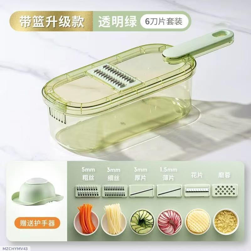 Multi-function vegetable cutter potato grater household kitchen hand-free wipers vegetable and fruit slicer