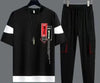 2 Pcs Men's Polyester Printed Track Suit