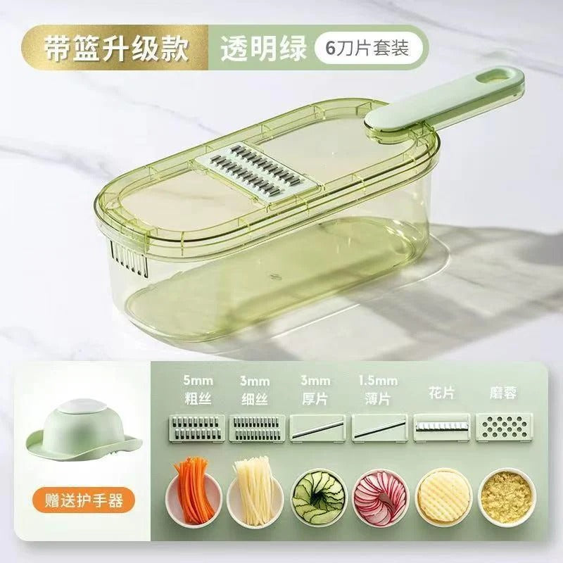 Multi-function vegetable cutter potato grater household kitchen hand-free wipers vegetable and fruit slicer