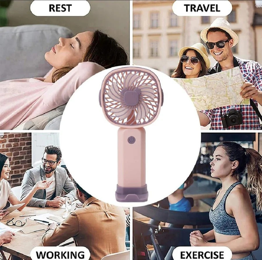 Multicolor Portable Mobile Phone Holder Fan - 1 Pcs